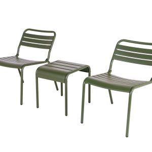 MaximaVida metalen loungestoel set Max olijfgroen MaximaVida metalen loungestoel set Max olijfgroen