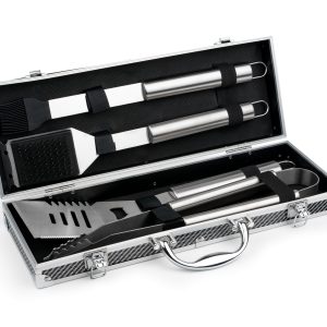 Leopold Vienna – Barbecue koffer – 4 delig – RVS Leopold Vienna – Barbecue koffer – 4 delig – RVS
