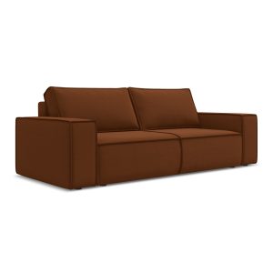 LaMiaSofa 3-zits slaapbank Livorno – velours – terracotta – 255x105x85 LaMiaSofa 3-zits slaapbank Livorno – velours – terracotta – 255x105x85