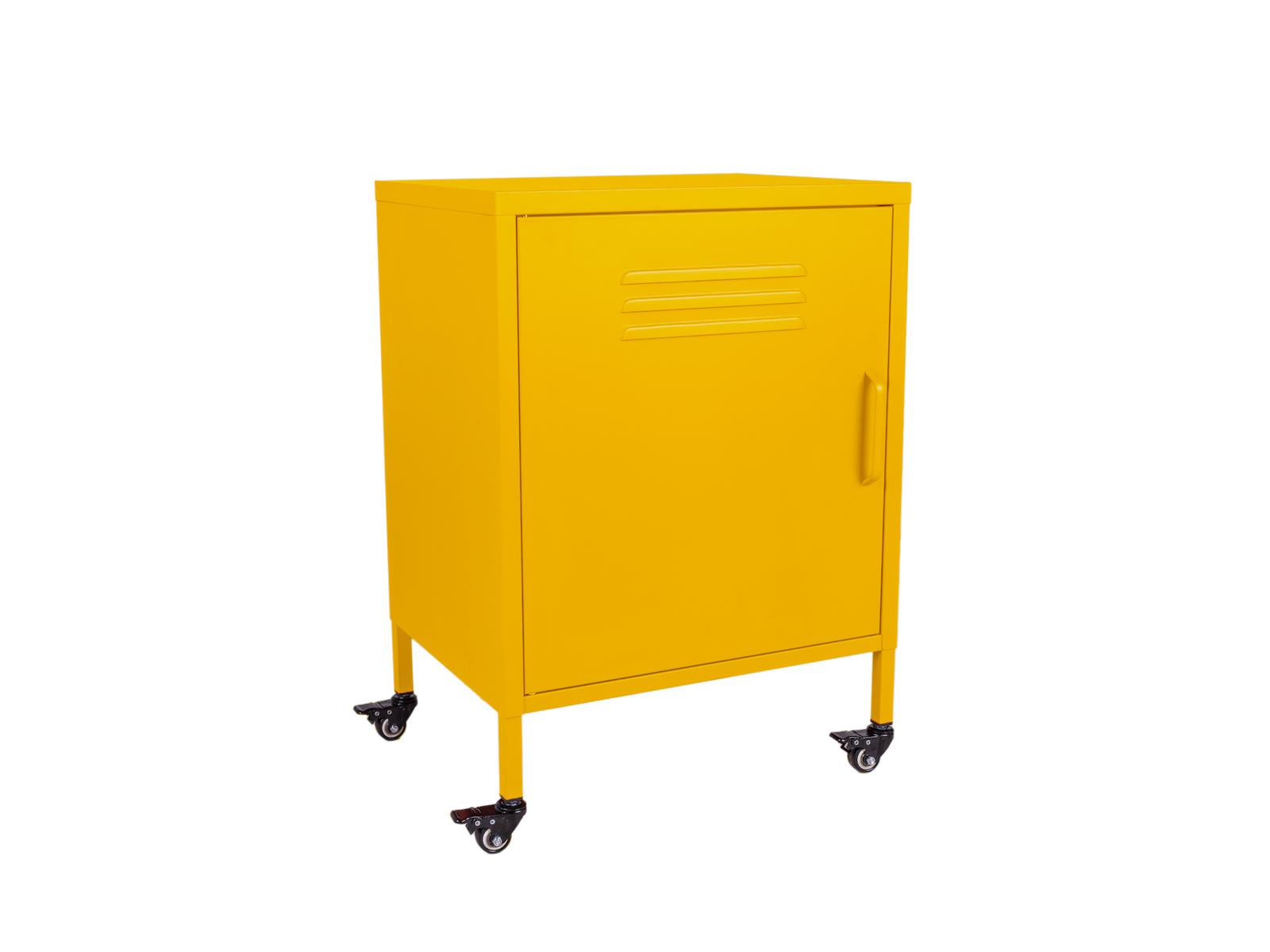 MaximaVida metalen lockerkastje Finn met wieltjes 52 x 40 x 67 cm oker