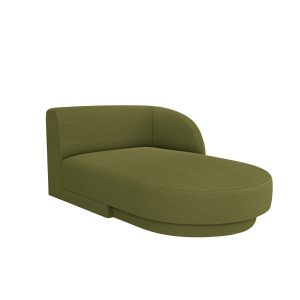 Micadoni rechter chaise longue Miley 2-zits, boucle donker olijfgroen Micadoni rechter chaise longue Miley 2-zits, boucle donker olijfgroen
