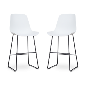 Nolon Nino-Pip barkruk wit – zwart onderstel – 75 cm – set van 2 Nolon Nino-Pip barkruk wit – zwart onderstel – 75 cm – set van 2