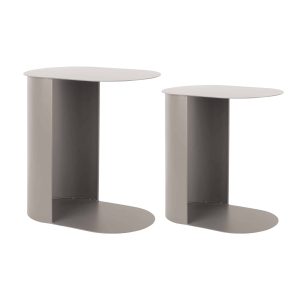 Leitmotiv bijzettafel Riqueza Oval – grijs – 30x45x48cm Leitmotiv bijzettafel Riqueza Oval – grijs – 30x45x48cm