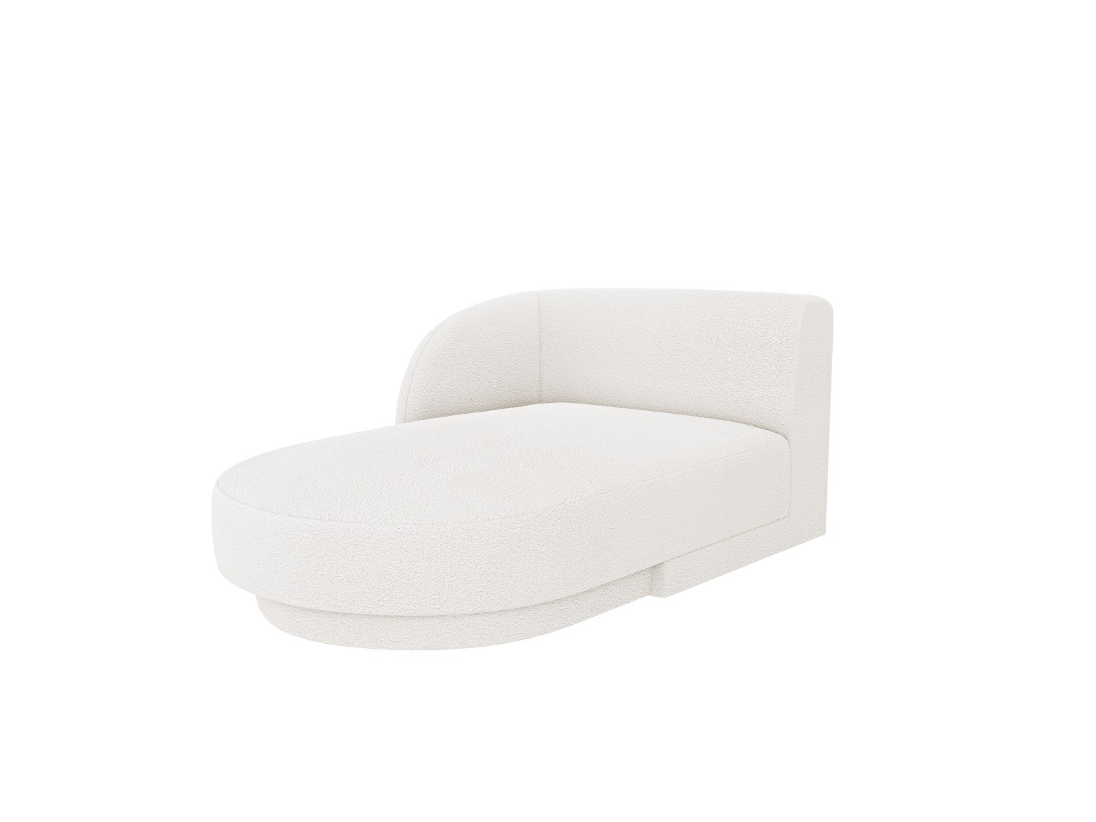 Micadoni linker meridiaan Miley 2-zits, boucle wit - 156x90x70cm