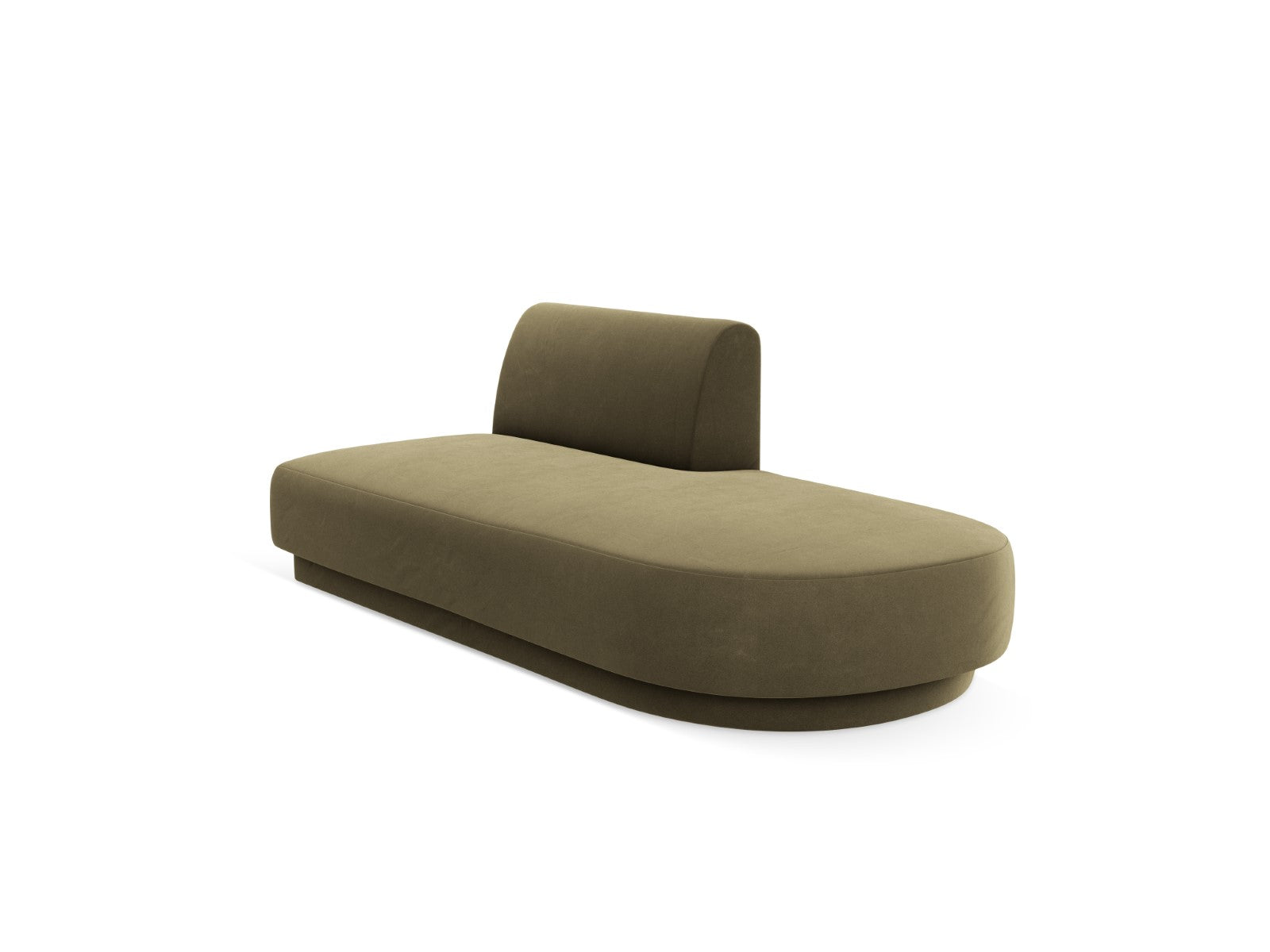 Micadoni Module Miley 2-zits, flueel groente - 90x158x70cm