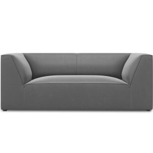 Micadoni Bank Ruby 2-zits, flueel, grijs – 93x174x69cm Micadoni Bank Ruby 2-zits, flueel, grijs – 93x174x69cm