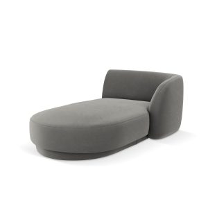 Micadoni rechter chaise longue Miley flueel, lichtgrijs – 156x90x70cm Micadoni rechter chaise longue Miley flueel, lichtgrijs – 156x90x70cm