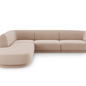 Micadoni linker hoekbank Miley 6-zits, flueel, cappuccino – 248x255x70 Micadoni linker hoekbank Miley 6-zits, flueel, cappuccino – 248x255x70