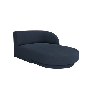 Micadoni rechter chaise longue Miley 2-zits, boucle donkerblauw – 156x Micadoni rechter chaise longue Miley 2-zits, boucle donkerblauw – 156x