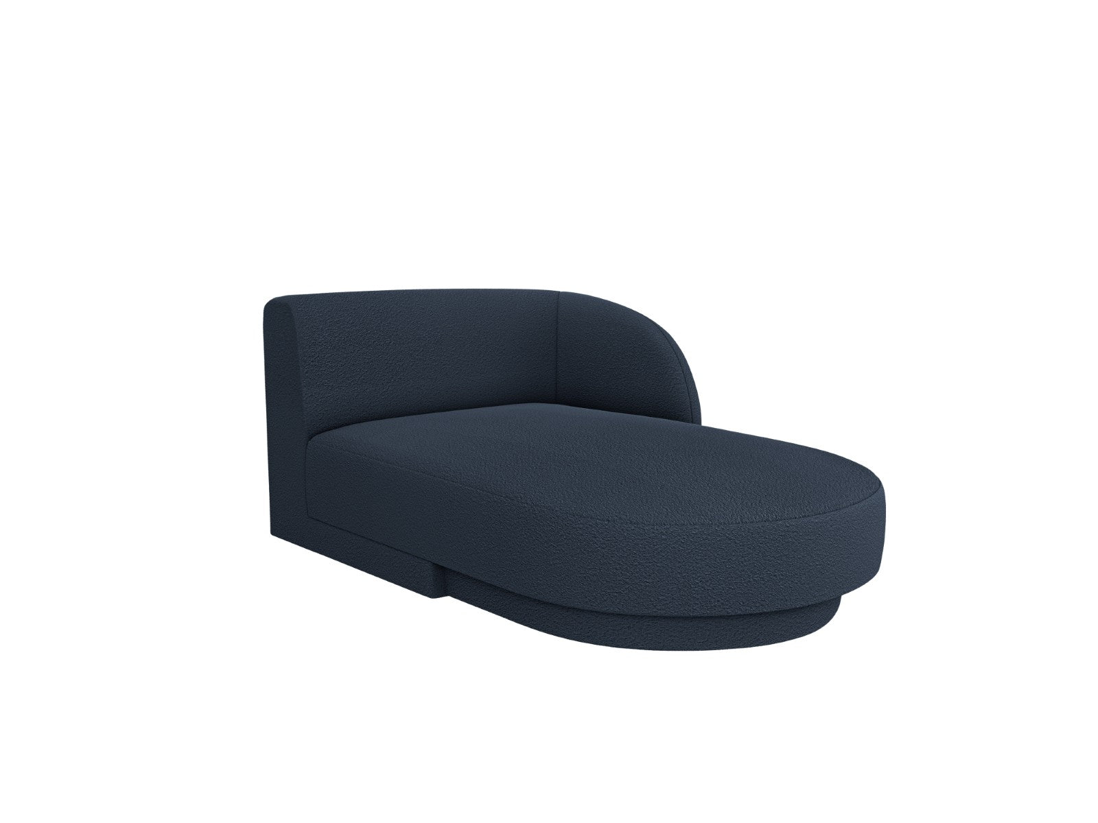 Micadoni rechter chaise longue Miley 2-zits, boucle donkerblauw - 156x