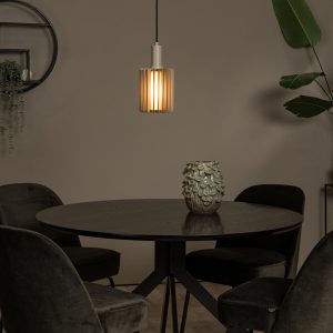 Lucide hanglamp LAMBRES – 1xE27 – Taupe Lucide hanglamp LAMBRES – 1xE27 – Taupe