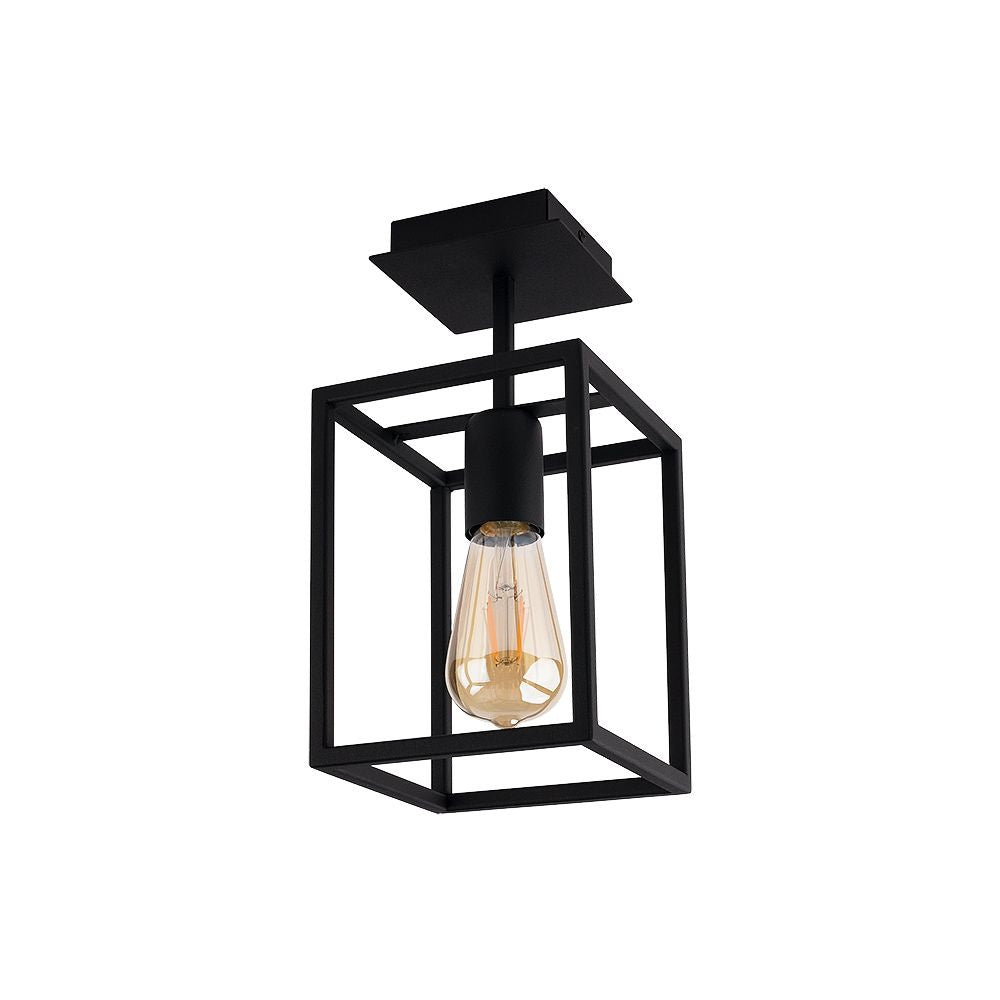 Nowodvorski plafondlamp Crate - 1 lichts - 15 x 30.5 cm - zwart