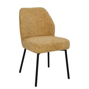 Livingfurn eetkamerstoel Tess – geel – set van 2 – 63x48x83 Livingfurn eetkamerstoel Tess – geel – set van 2 – 63x48x83