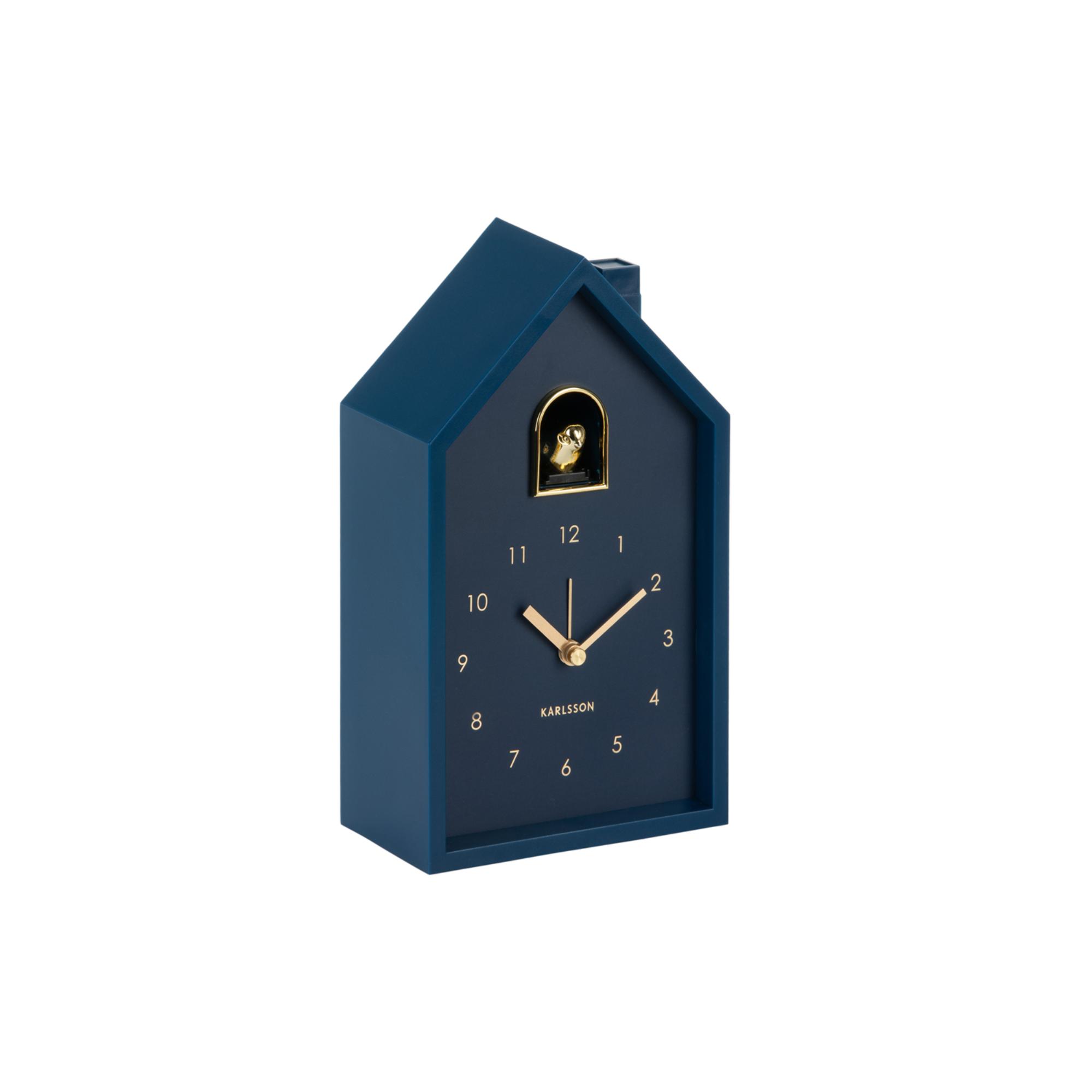 Karlsson wekker Modern Cuckoo Oro - blauw - 15x11.5x20cm - Vaderdag -