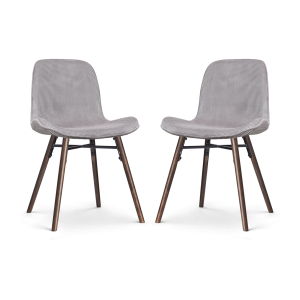 Nolon Nena-Fé Eetkamerstoelen Set van 2 – Rib Warm Grijs – Walnoot Nolon Nena-Fé Eetkamerstoelen Set van 2 – Rib Warm Grijs – Walnoot