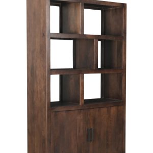 Livingfurn vitrinekast Jaxx – 120cm – mangohout – bruin