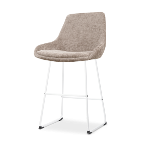 Nolon Nino-Isa Barkruk Bruin – Stof – Wit Onderstel – 65 cm Nolon Nino-Isa Barkruk Bruin – Stof – Wit Onderstel – 65 cm