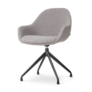 Nolon Nola-Mae Eetkamerstoel Bouclé Taupe – Draaibaar Zwart Onderstel Nolon Nola-Mae Eetkamerstoel Bouclé Taupe – Draaibaar Zwart Onderstel