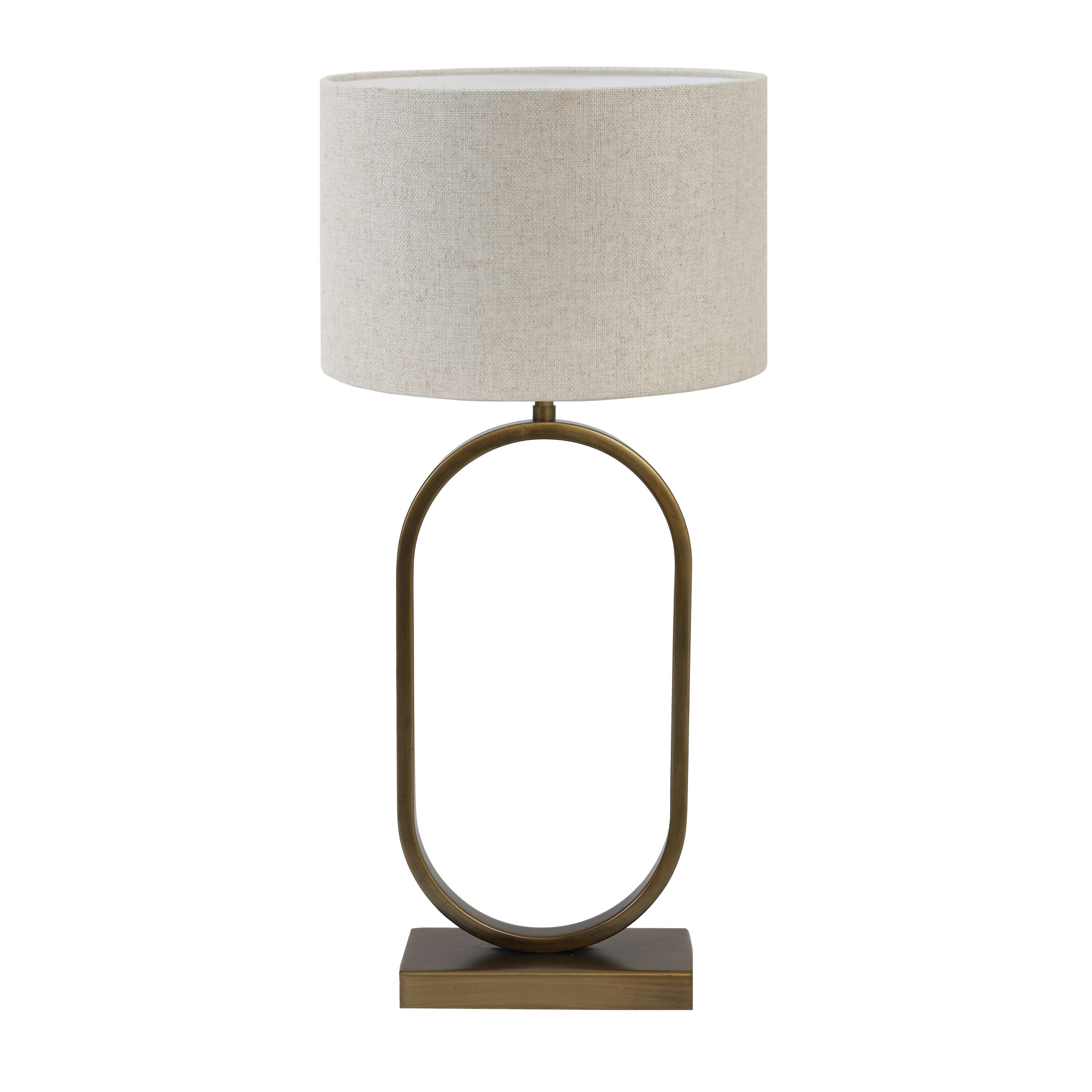 Light & Living tafellamp Jamiri/Livigno - ant. brons, naturel - 30x30x