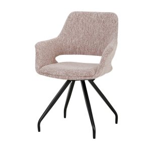 Livingfurn eetkamerstoel Capp – roze – set van 2 – 61x61x88 Livingfurn eetkamerstoel Capp – roze – set van 2 – 61x61x88