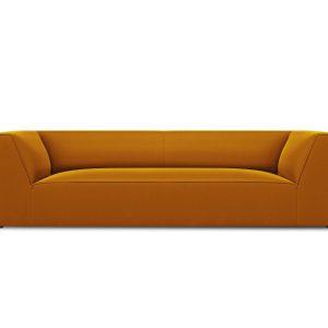 Micadoni Bank Ruby 3-zits, flueel, geel – 93x232x69cm Micadoni Bank Ruby 3-zits, flueel, geel – 93x232x69cm
