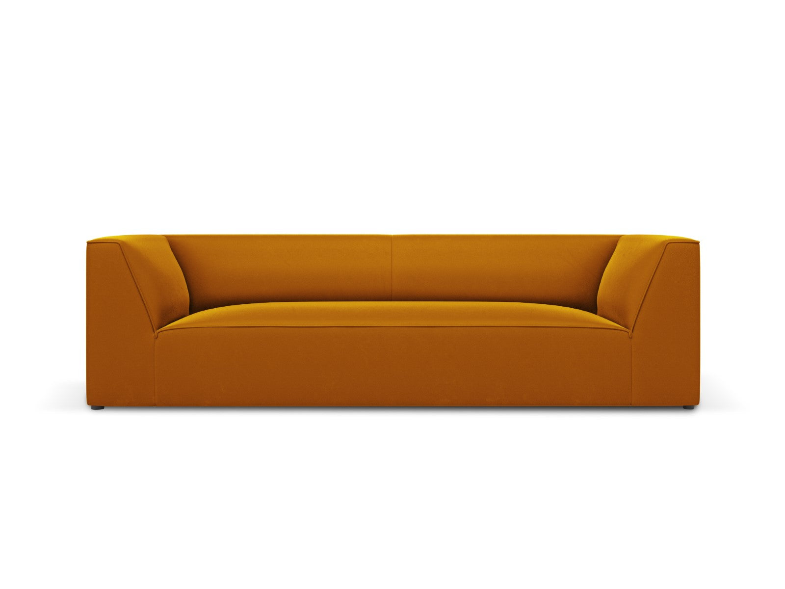 Micadoni Bank Ruby 3-zits, flueel, geel - 93x232x69cm