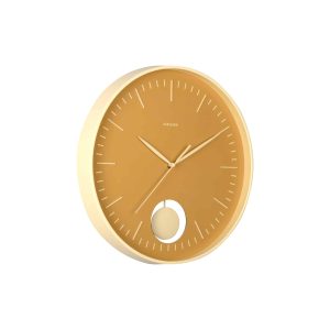 Karlsson wandklok Grato Pendulum – geel – Ø40.6cm