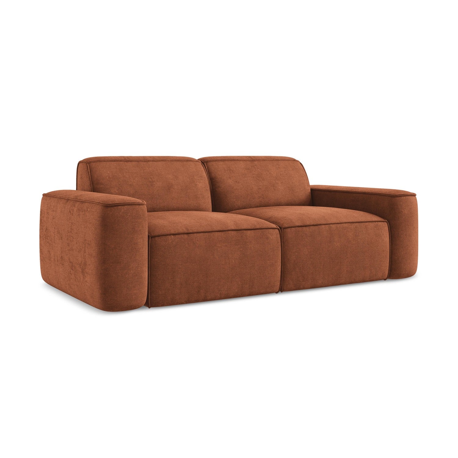 LaMiaSofa 3-zits bank Melissa - chenille stof - terracotta - 204x102x7