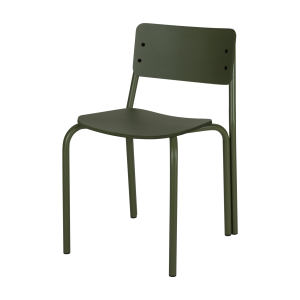 noo.ma Kei Chair – Forest Green plywood eetkamerstoel, 44,5 cm zithoog