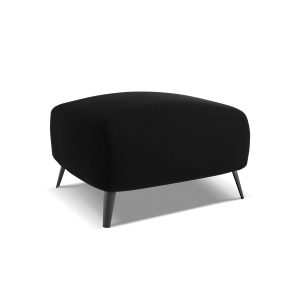 LaMiaSofa Poef Genova – velours – zwart – 65x65x44 LaMiaSofa Poef Genova – velours – zwart – 65x65x44