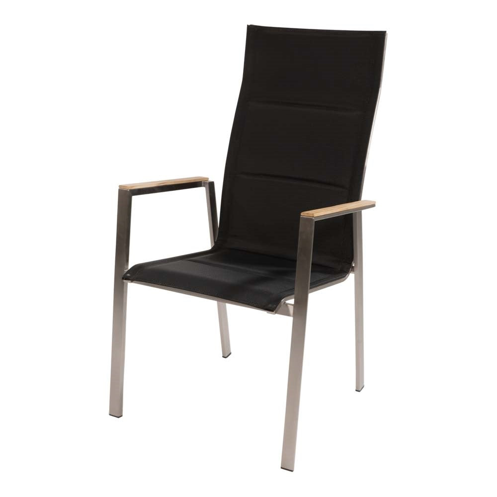 Lesli Living bistrostoel hoge - zwart - 59x66x109cm - set van 4