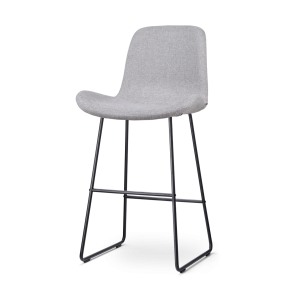 Nolon Nino-Fé Barkruk Lichtgrijs – Zwart Onderstel – 75 cm
