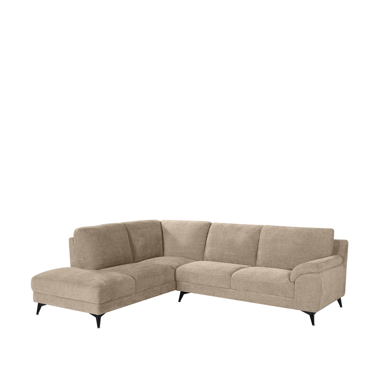 LABEL51 Hoekbank Santino Links - Beige Stof - 94x215x85cm