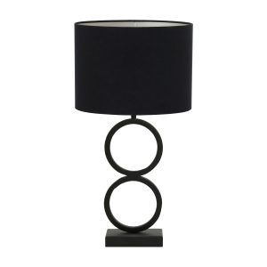 Light & Living tafellamp Stelios/Velours ovaal – zwart, zwart – 30x15x Light & Living tafellamp Stelios/Velours ovaal – zwart, zwart – 30x15x