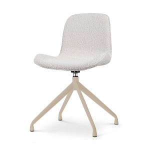 Nolon Nola-Fé draaibare eetkamerstoel bouclé beige beige onderstel Nolon Nola-Fé draaibare eetkamerstoel bouclé beige beige onderstel