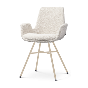 Nolon Noa-Eef eetkamerstoel bouclé beige – beige onderstel Nolon Noa-Eef eetkamerstoel bouclé beige – beige onderstel