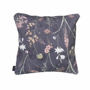 Madison Sierkussen Donna grey canvas eco+ 50x50cmmet paspel Madison Sierkussen Donna grey canvas eco+ 50x50cmmet paspel