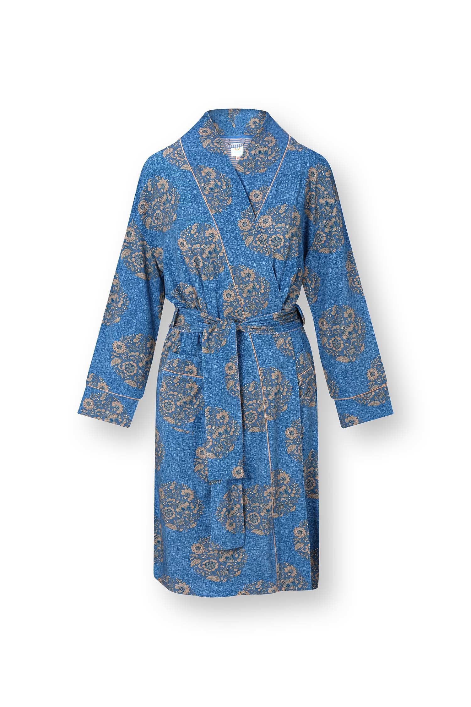 Pip Studio - Nisha Kimono Dames - Namaste - Blauw - L
