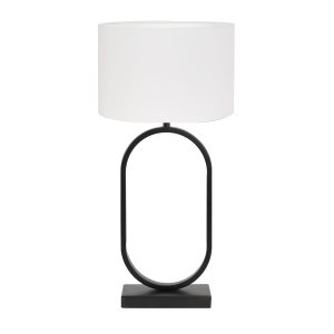 Light & Living tafellamp Jamiri/Polycotton – zwart, wit – 30x30x67cm Light & Living tafellamp Jamiri/Polycotton – zwart, wit – 30x30x67cm