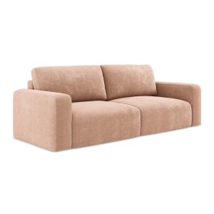 LaMiaSofa 3-zits slaapbank Ostia – chenille stof – perzik – 244x102x79 LaMiaSofa 3-zits slaapbank Ostia – chenille stof – perzik – 244x102x79
