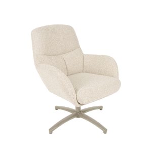 LABEL51 Fauteuil Chill Zone – Naturel/Taupe Bouclé – Draaibaar LABEL51 Fauteuil Chill Zone – Naturel/Taupe Bouclé – Draaibaar