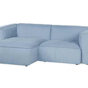 noo.ma Lobi 3-zits hoekbank in babyblauw corduroy, 243 x 120 x 73,5 cm noo.ma Lobi 3-zits hoekbank in babyblauw corduroy, 243 x 120 x 73,5 cm