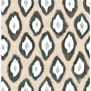 Origin Wallcoverings behang ikat motief beige en turquoise – 53 cm x 1 Origin Wallcoverings behang ikat motief beige en turquoise – 53 cm x 1
