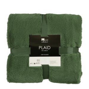 Mica Decorations Bronte Fleece Deken – L200 x B150 cm – Donkergroen Mica Decorations Bronte Fleece Deken – L200 x B150 cm – Donkergroen