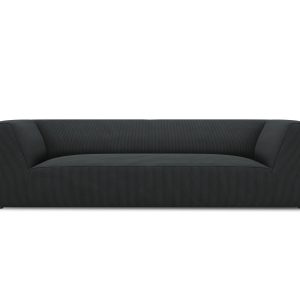 Micadoni Bank Ruby 3-zits, ribfluwelen, zwart – 93x232x69cm Micadoni Bank Ruby 3-zits, ribfluwelen, zwart – 93x232x69cm