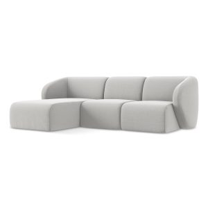 LaMiaSofa hoekbank links Cervo – velours – zilver – 248x166x84 LaMiaSofa hoekbank links Cervo – velours – zilver – 248x166x84