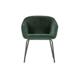 WOOOD Sien Eetkamerstoel Fluweel Groen – Set van 2