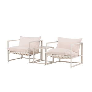Nest outdoor Ebba Loungeset 3 Delig Met Zitkussens – Beige Nest outdoor Ebba Loungeset 3 Delig Met Zitkussens – Beige