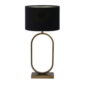 Light & Living tafellamp Jamiri/Velours – ant. brons, zwart – 30x30x67 Light & Living tafellamp Jamiri/Velours – ant. brons, zwart – 30x30x67