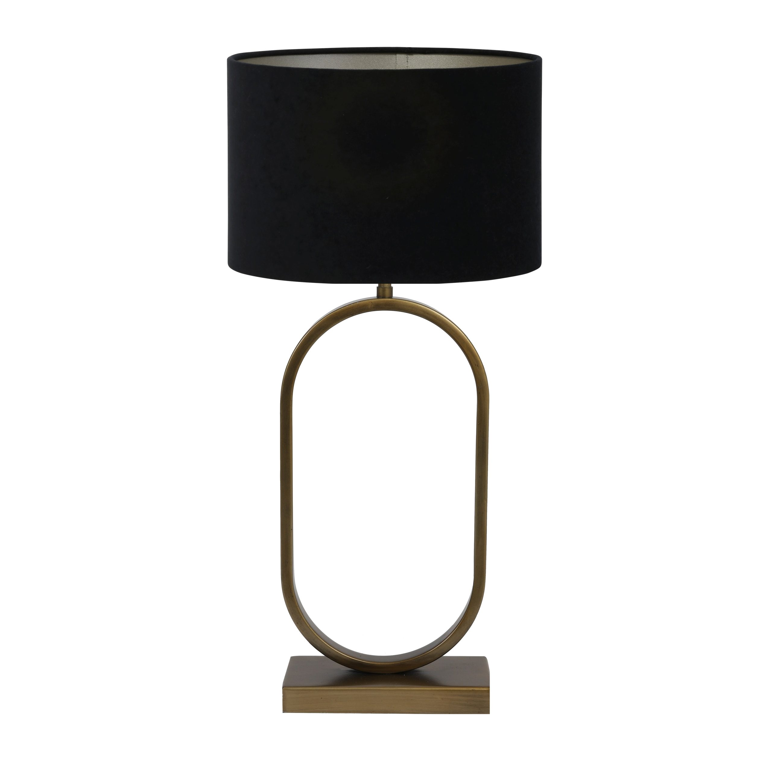 Light & Living tafellamp Jamiri/Velours - ant. brons, zwart - 30x30x67